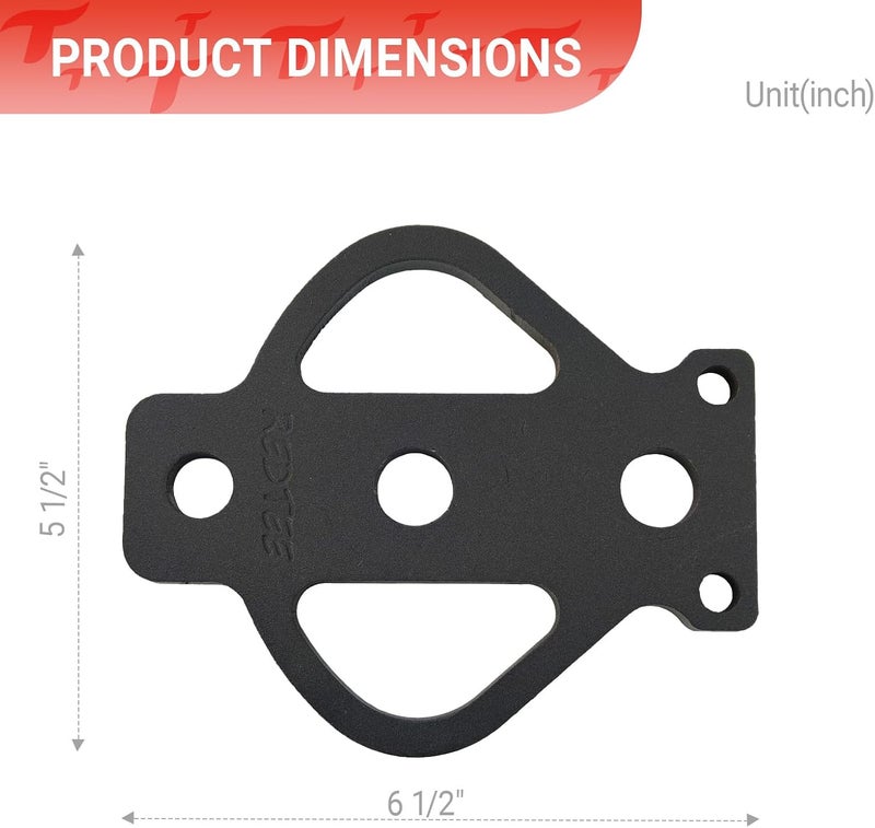 REDTEE 3-Way ATV/UTV Trailer Hitch Adapter with 2-Inch Ball, 3500 lbs., 3-in-1 Mounting Options, Compatible with Golf Carts, Garden Tractors, Lawn Mowers, Zero Rise, Matt Black - Image 4